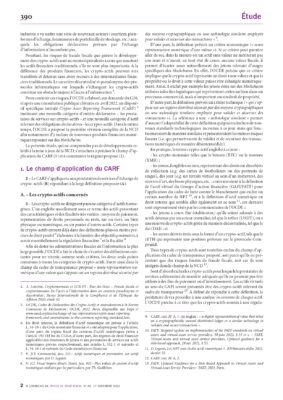 [Revue de droit fiscal] CARF : vers un nouveau cadre mondial de transparence fiscale en matière de crypto-actifs