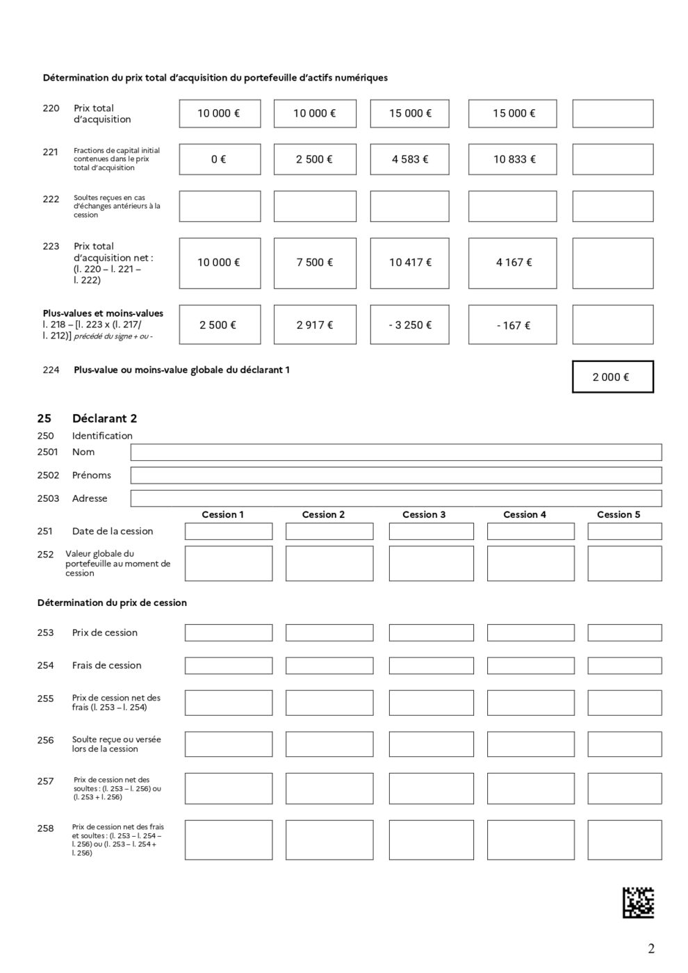 Tutoriel | Déclarer ses plus-values cryptos - Annexe 2086 2/2